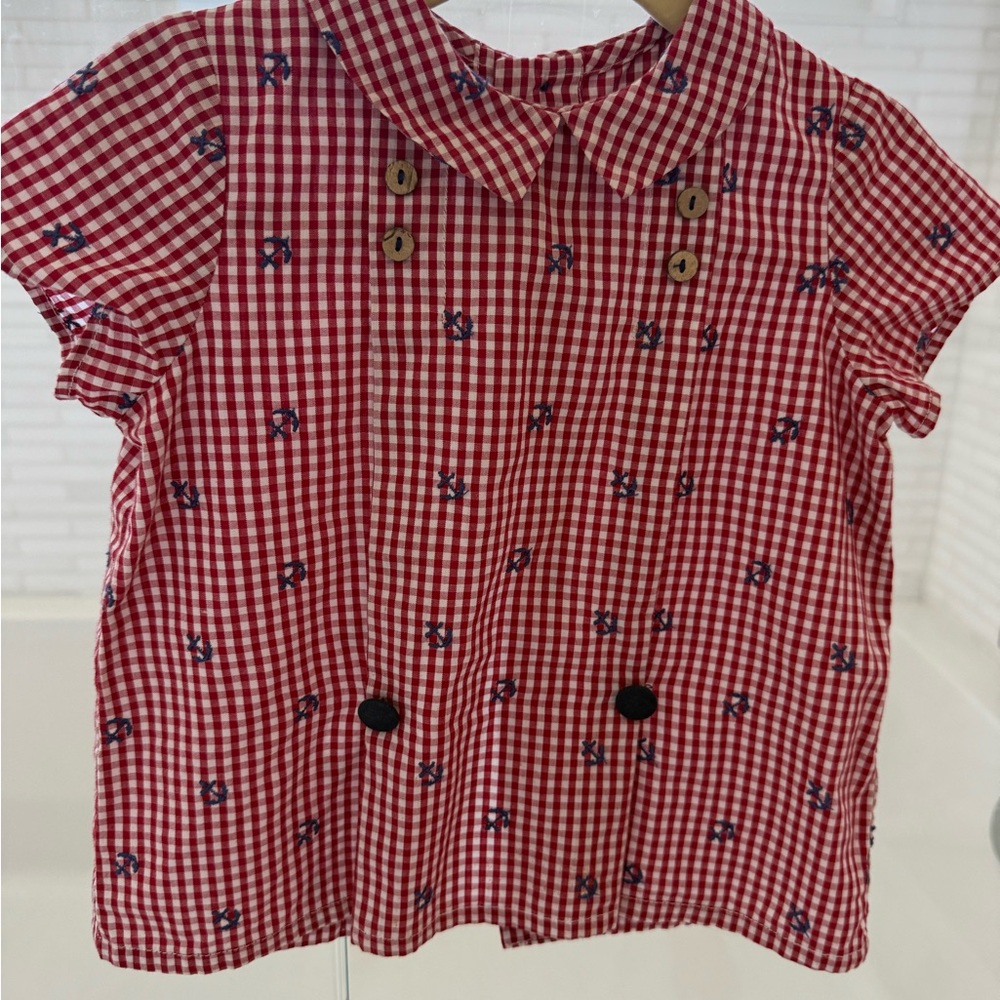 Pepa London Red Gingham Button-Down Shirt for Kids